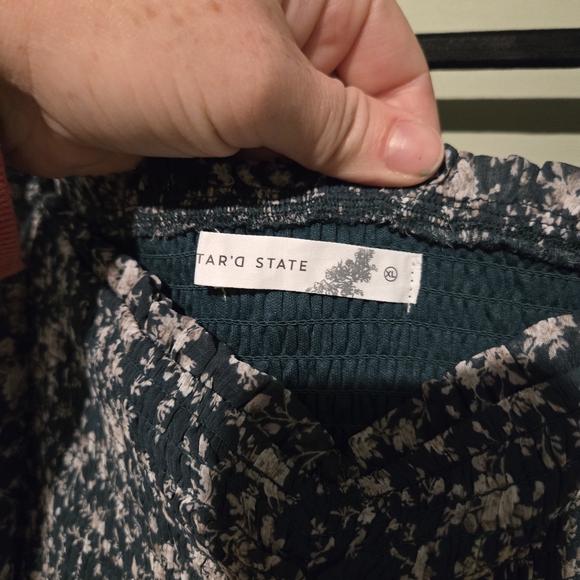 Altard State Floral Green Mini Tiered Dress Size Xl - Picture 3 of 4